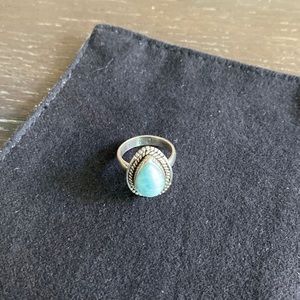 Larimar sterling silver ring. Like new!